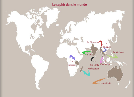 les gisements de gemmes dans le monde