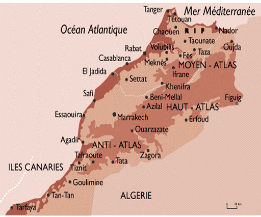 Gisements d'Erfoud au Maroc