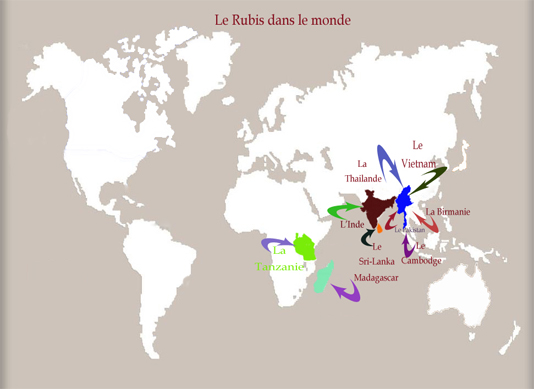 le rubis dans le monde